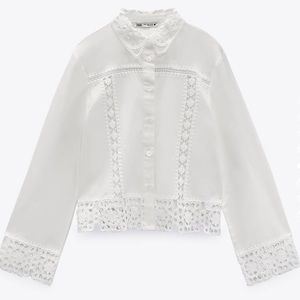 Zara Combination Crochet Shirt